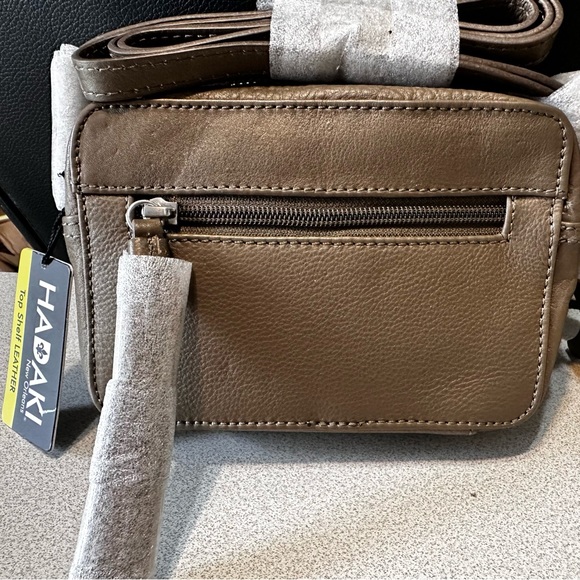 Hadaki Caroline's Piggy Back Leather Crossbody Bronze - Picture 1 of 5